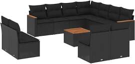 vidaXL Garten Sofagarnitur mit Kissen 12-TLG.,