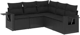 vidaXL Garten Sofagarnitur mit Kissen 5-TLG.,