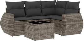 vidaXL Garten Sofagarnitur mit Kissen 5-TLG.,
