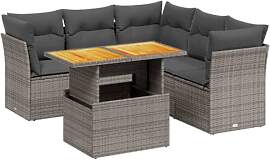 vidaXL Garten Sofagarnitur mit Kissen 5-TLG.,