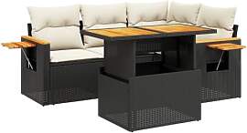 vidaXL Garten Sofagarnitur mit Kissen 5-TLG.,
