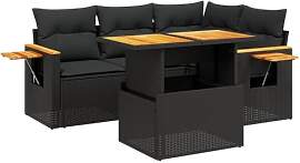 vidaXL Garten Sofagarnitur mit Kissen 5-TLG.,