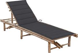 vidaXL Garten Sonnenliege mit Auflage Gartenliege