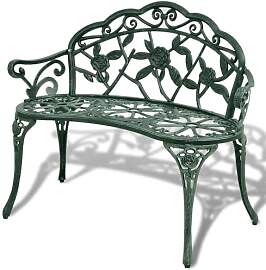 vidaXL Gartenbank 2er Aluguss 100cm Sitzbank