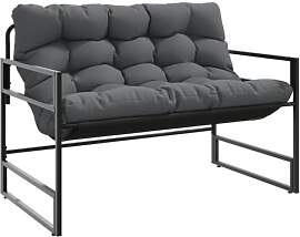 vidaXL Gartenbank mit Kissen Anthrazit 113 cm