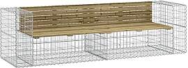 vidaXL Gartenbank, Sitzbank Bank Gabionen,