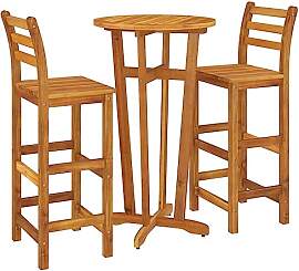 vidaXL Gartenbar Set 3-TLG., Gartenmöbel Bartisch 