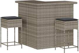 vidaXL Gartenbar Set 3-TLG., Gartenmöbel mit