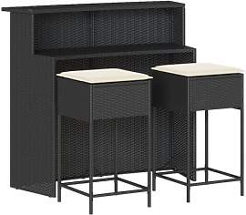 vidaXL Gartenbar Set 3-TLG., Gartenmöbel mit