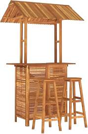 vidaXL Gartenbar Set 3-TLG. Theke Bar Tresen