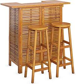 vidaXL Gartenbar Set 3-TLG. Theke Bar Tresen