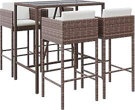 vidaXL Gartenbar Set 5-TLG., Gartenmöbel Bartisch 