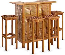 vidaXL Gartenbar Set 5-TLG. Theke Bar Tresen
