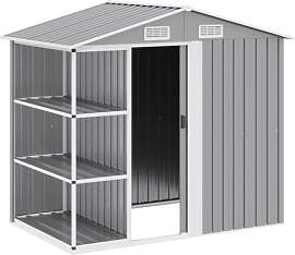 vidaXL Gartenhaus mit Regal 4 Lüftungsschlitzen