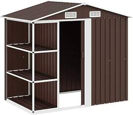 vidaXL Gartenhaus mit Regal 4 Lüftungsschlitzen