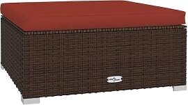 vidaXL Gartenhocker mit Kissen Fußhocker