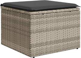 vidaXL Gartenhocker mit Kissen, Hocker mit