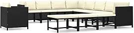 vidaXL Gartenmöbel 12-TLG. mit Kissen Garten