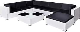 vidaXL Gartenmöbel 8-TLG. Poly Rattan Sitzgruppe