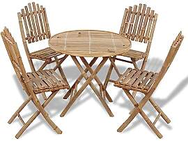 vidaXL Gartenmöbel Bambus Sitzgruppe