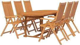 vidaXL Gartenmöbel Set 7-TLG. Gartengarnitur