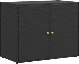 vidaXL Gartenschrank Schwarz 100 x 55,5 x 80 cm