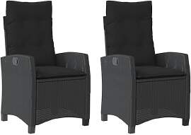 vidaXL Gartensessel mit Kissen 2 STK., Gartenstuhl 