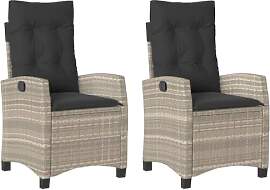 vidaXL Gartensessel mit Kissen 2 STK., Gartenstuhl 