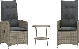 vidaXL Gartensessel mit Tisch 2 STK., Gartenstuhl