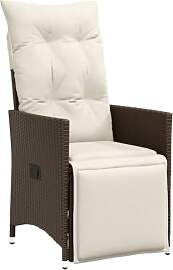 vidaXL Gartensessel Verstellbar mit Kissen,