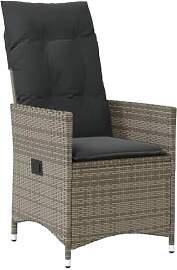 vidaXL Gartensessel Verstellbar mit Kissen,