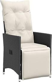 vidaXL Gartensessel Verstellbar mit Kissen,