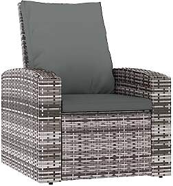 vidaXL Gartensessel Verstellbar, Sessel mit 1