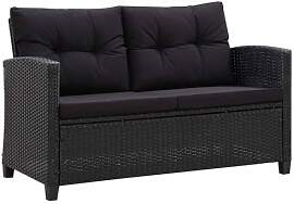 vidaXL Gartensofa 2-Sitzer mit Kissen Lounge Sofa