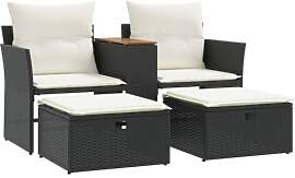 vidaXL Gartensofa 2-Sitzer, Outdoor Sofa mit