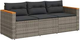 vidaXL Gartensofa 3-Sitzer, Loungesofa Sofa mit