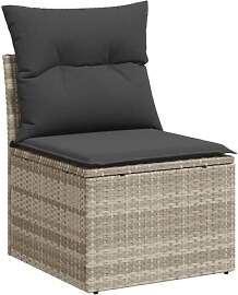 vidaXL Gartensofa ohne Armlehnen mit Kissen,