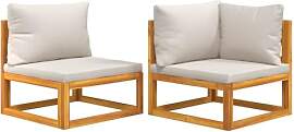 vidaXL Gartensofa Set 2 TLG., Sofa für Garten