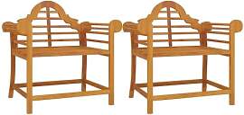 vidaXL Gartenstühle 2 STK., Gartenstuhl mit