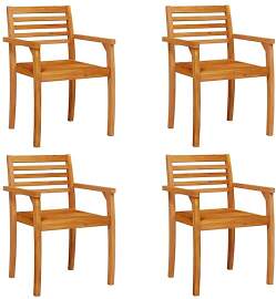 vidaXL Gartenstühle 4 STK., Gartenstuhl mit