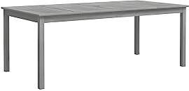 vidaXL Gartentisch Grau 200x100x75 cm Massivholz