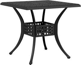 vidaXL Gartentisch, Terrassentisch mit Schirmloch, 