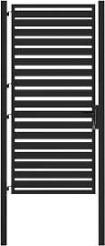 vidaXL Gartentor Abschließbar Schwarz 100x180 cm