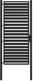 vidaXL Gartentor Abschließbar Schwarz 100x200 cm