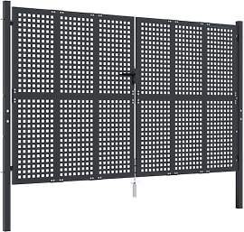 vidaXL Gartentor Anthrazit 300x175 cm Stahl