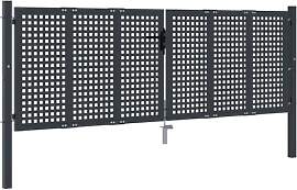 vidaXL Gartentor Anthrazit 300x75 cm Stahl