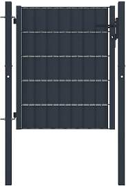 vidaXL Gartentor aus PVC und Stahl 100 x 100 cm