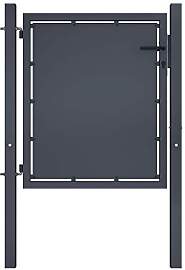 vidaXL Gartentor aus Stahl 100 x 100 cm Anthrazit