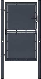 vidaXL Gartentor aus Stahl 100 x 125 cm Anthrazit
