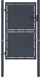 vidaXL Gartentor aus Stahl 100 x 150 cm Anthrazit